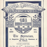 Front cover of "The Sydneian" (Sydney Grammar School), December 1914
